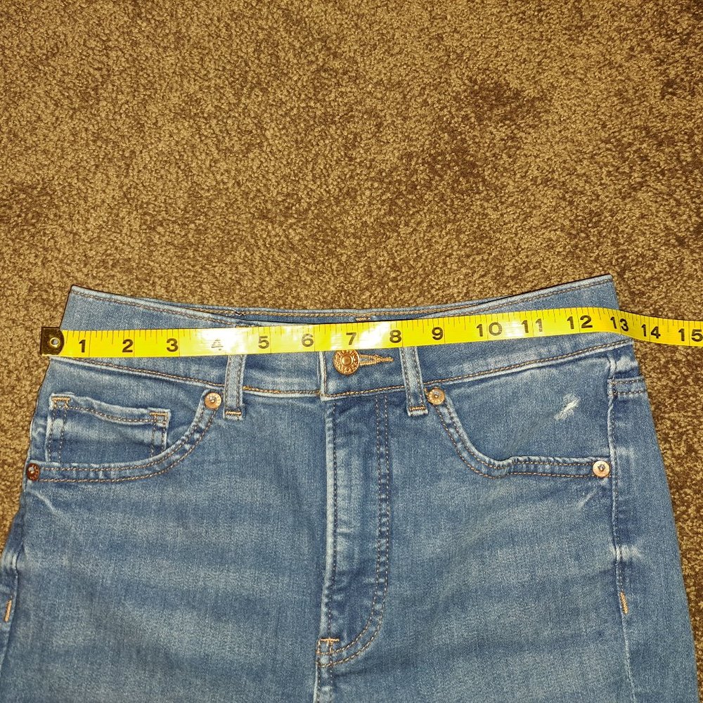 Express Skinny High Rise Distressed Jeans size 2R - Picture 5 of 12